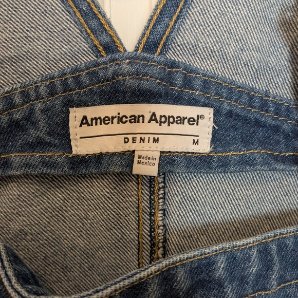 American Apparel Blue Denim Overall Dress, Size Medium - Picture 2 of 3